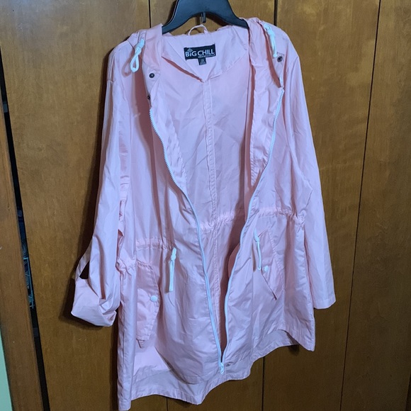 BIG CHILL FREESTYLE- LIGHTWEIGHT , LIGHT PINK RAIN JACKET , 2X - Picture 10 of 13